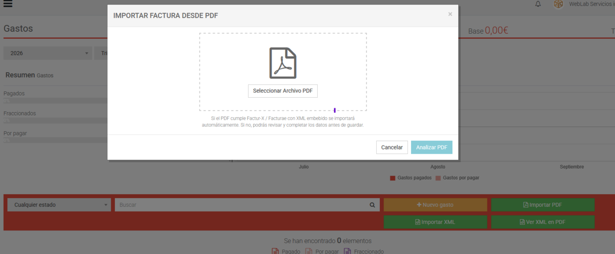 Captura 19:Preview del PDF importado con datos detectados